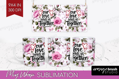 Family Quote Mug Wrap - Floral Mug PNG Sublimation Product Image 1