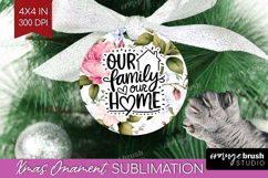 Family Quote Ornament PNG - Floral PNG Sublimation Product Image 1