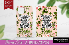 Family Quote Phone Case PNG - Floral Case PNG Sublimation Product Image 1
