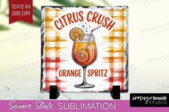 Spritz Cocktail Slate PNG Summer Drink Square Slate Product Image 1