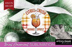 Spritz Cocktail Ornament PNG Summer Drink PNG Sublimation Product Image 1