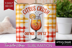 Spritz Cocktail Tumbler Wrap Summer Drink Tumbler PNG Product Image 1