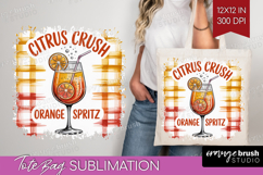 Spritz Cocktail Tote Bag Summer Drink Tote Bag PNG Product Image 1