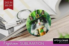 St. Patricks Day Keychain PNG - Cute Animals Keychain Product Image 1