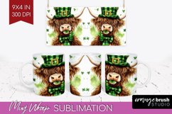 St. Patricks Day Mug Wrap - Cute Animals Mug PNG Sublimation Product Image 1