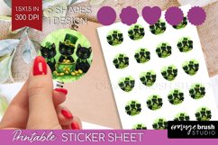 St. Patricks Day Round Sticker - Cute Animals Printable Product Image 1