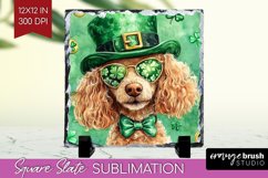 St. Patricks Day Slate PNG - Cute Animals Square Slate Product Image 1
