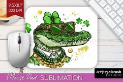 St. Patricks Day Mouse Pad Sublimation - Cute Animals PNG Product Image 1