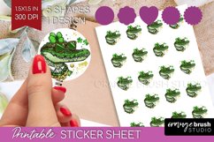 St. Patricks Day Round Sticker - Cute Animals Printable Product Image 1