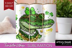 St. Patricks Day Tumbler Wrap - Cute Animals Tumbler PNG Product Image 1