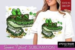St. Patricks Day Square Tshirt Background - Cute Animals PNG Product Image 1