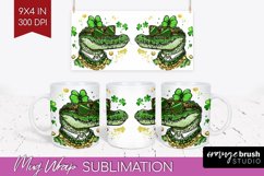 St. Patricks Day Mug Wrap - Cute Animals Mug PNG Sublimation Product Image 1