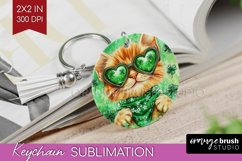 St. Patricks Day Keychain PNG - Cute Animals Keychain Product Image 1