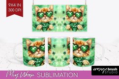 St. Patricks Day Mug Wrap - Cute Animals Mug PNG Sublimation Product Image 1