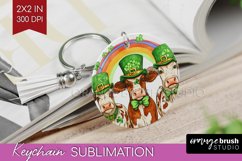 St. Patricks Day Keychain PNG - Cute Animals Keychain Product Image 1