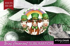 St. Patricks Day Ornament PNG - Cute Animals PNG Sublimation Product Image 1