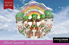 St. Patricks Day Wind Spinner Sublimation PNG - Cute Animals Product Image 1
