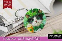 St. Patricks Day Keychain PNG - Cute Animals Keychain Product Image 1