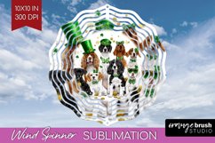 St. Patricks Day Wind Spinner Sublimation PNG - Cute Animals Product Image 1
