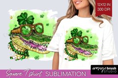 St. Patricks Day Square Tshirt Background - Cute Animals PNG Product Image 1