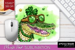 St. Patricks Day Mouse Pad Sublimation - Cute Animals PNG Product Image 1