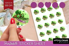 St. Patricks Day Round Sticker - Cute Animals Printable Product Image 1