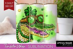 St. Patricks Day Tumbler Wrap - Cute Animals Tumbler PNG Product Image 1