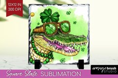 St. Patricks Day Slate PNG - Cute Animals Square Slate Product Image 1