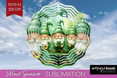 St. Patricks Day Wind Spinner Sublimation PNG - Cute Animals Product Image 1