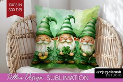 St. Patricks Day Pillow Sublimation - Cute Animals Pillow Product Image 1