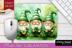 St. Patricks Day Mouse Pad Sublimation - Cute Animals PNG Product Image 1