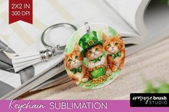 St. Patricks Day Keychain PNG - Cute Animals Keychain Product Image 1