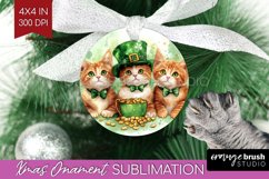 St. Patricks Day Ornament PNG - Cute Animals PNG Sublimation Product Image 1