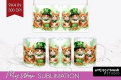 St. Patricks Day Mug Wrap - Cute Animals Mug PNG Sublimation Product Image 1