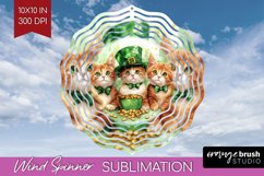 St. Patricks Day Wind Spinner Sublimation PNG - Cute Animals Product Image 1