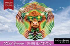 St. Patricks Day Wind Spinner Sublimation PNG - Cute Animals Product Image 1