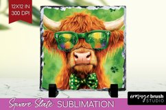 St. Patricks Day Slate PNG - Cute Animals Square Slate Product Image 1
