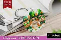St. Patricks Day Keychain PNG - Cute Animals Keychain Product Image 1