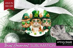 St. Patricks Day Ornament PNG - Cute Animals PNG Sublimation Product Image 1