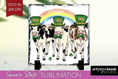St. Patricks Day Slate PNG - Cute Animals Square Slate Product Image 1