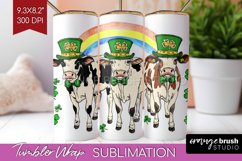 St. Patricks Day Tumbler Wrap - Cute Animals Tumbler PNG Product Image 1