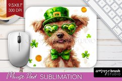 St. Patricks Day Mouse Pad Sublimation - Cute Animals PNG Product Image 1