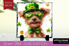 St. Patricks Day Slate PNG - Cute Animals Square Slate Product Image 1
