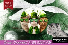 St. Patricks Day Ornament PNG - Cute Animals PNG Sublimation Product Image 1