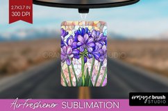 Stained Glass Flowers Air Freshener PNG - Floral PNG Product Image 1
