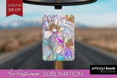 Stained Glass Flowers Air Freshener PNG - Floral PNG Product Image 1