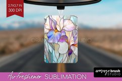 Stained Glass Flowers Air Freshener PNG - Floral PNG Product Image 1