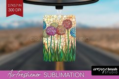 Stained Glass Flowers Air Freshener PNG - Floral PNG Product Image 1