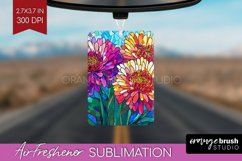 Stained Glass Flowers Air Freshener PNG - Floral PNG Product Image 1