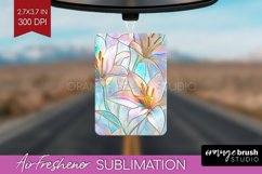 Stained Glass Flowers Air Freshener PNG - Floral PNG Product Image 1